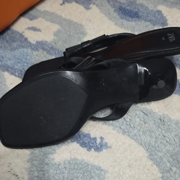 Zara Elegant Black Women's Sandals - Picture 5 of 10